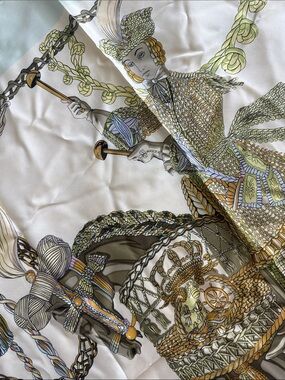 Hermes Neutral 90s Silk Scarf